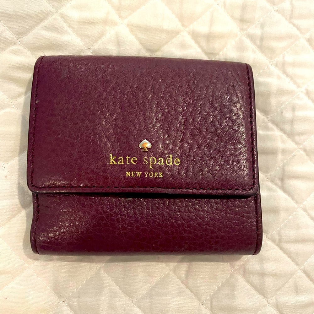 Kate spade brownish/burgundy leather wallet